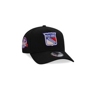 New Era New York Rangers 85th Anniversary NHL 9FORTY Snapback Hat Black A Frame